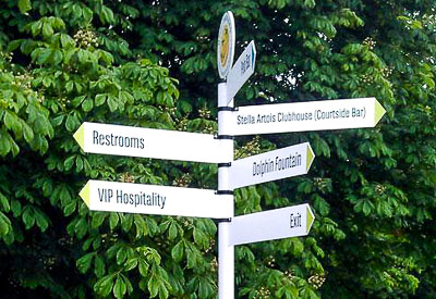 Event directional signage from Perton Signs: Wayfinding Signs