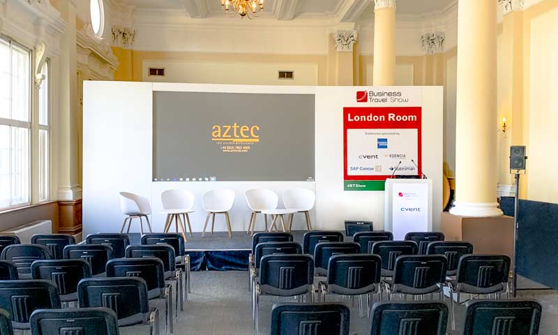 Stage Backdrop: Meetings & Conference Signs and Graphics from Perton Signs 